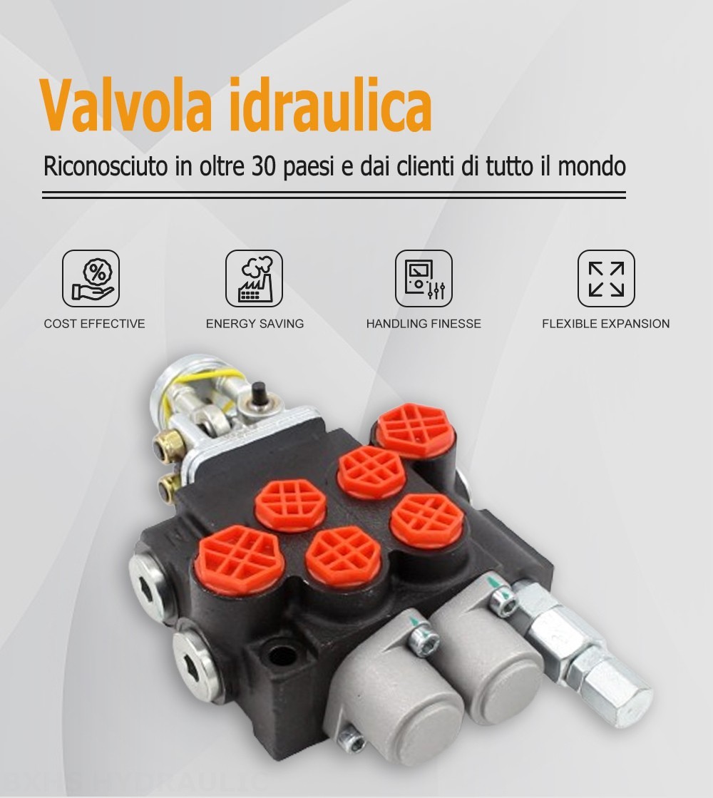 P40-2OT Manuale e joystick 2 Spool Valvola direzionale monoblocco